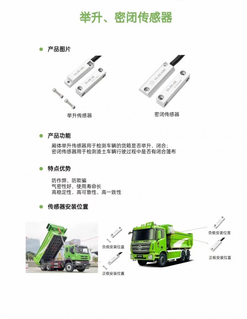 举升、密闭传感器